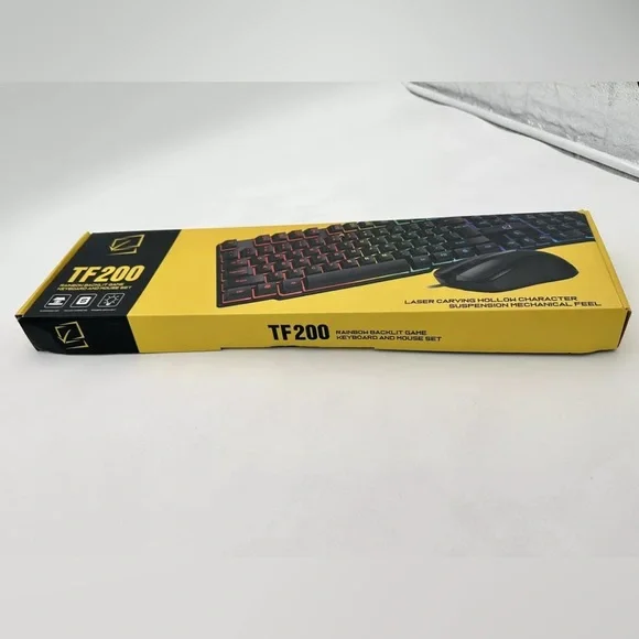 T-Wolf TF200 Gaming RGB Keyboard and Mouse Set / Mechanical Backlit RGB Gaming - Picture 3 of 4